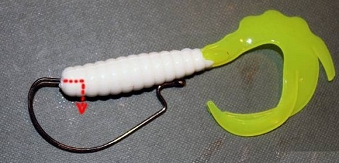 Как одеть силиконовую приманку на офсетный крючок - «Статьи для рыбака»